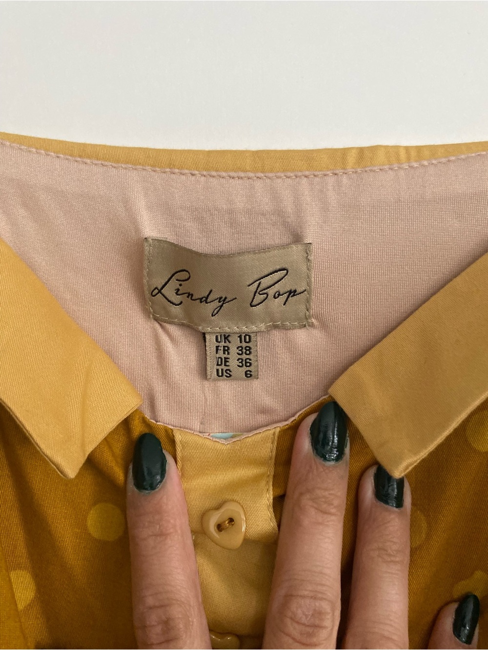 🍋Mustard Yellow Polka Dot Sundress - Picture 4 of 6